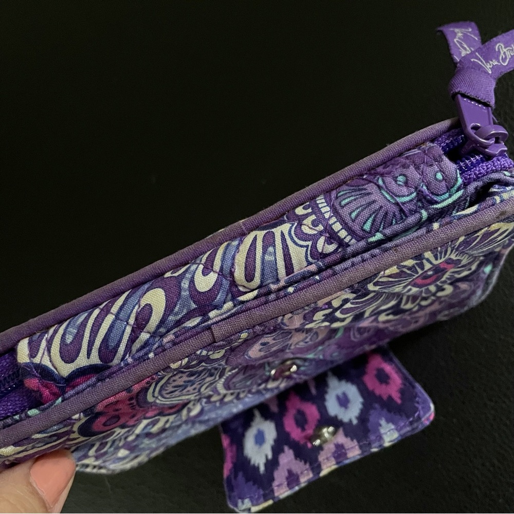 Vera Bradley purple print wallet wristlet - Picture 5 of 7